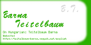 barna teitelbaum business card